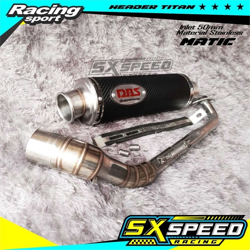 KNALPOT RACING DBS KARBON THAILAND UNTUK BEAT SCOOPY VARIO ADV PCX NMAX MIO FINO DLL.