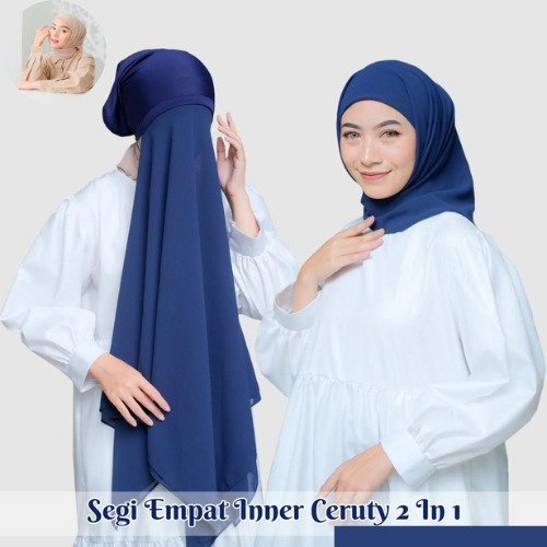 RATU HIJAB - Hijab Segi Empat Inner Instan Ceruty Babydoll 120 x 120
