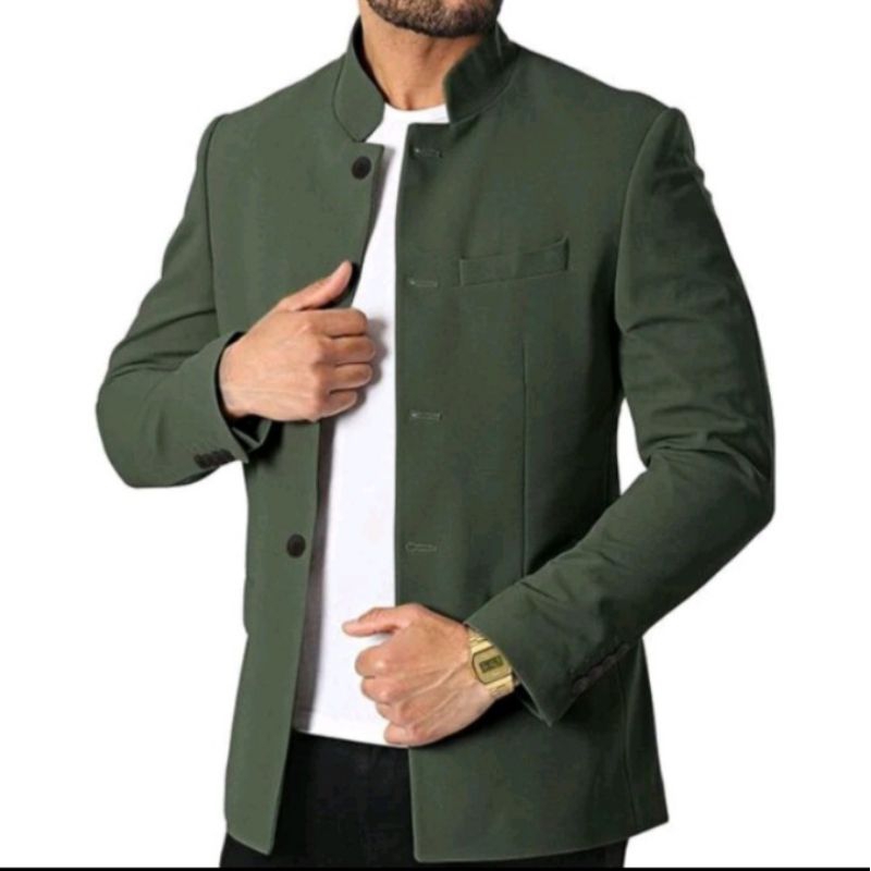 Terbaru Jas Pria Hijau Army/Blazer Pria Terlaris