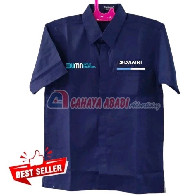 Kemeja BUMN DAMRI Seragam BUMN DAMRI Baju DAMRI Navy