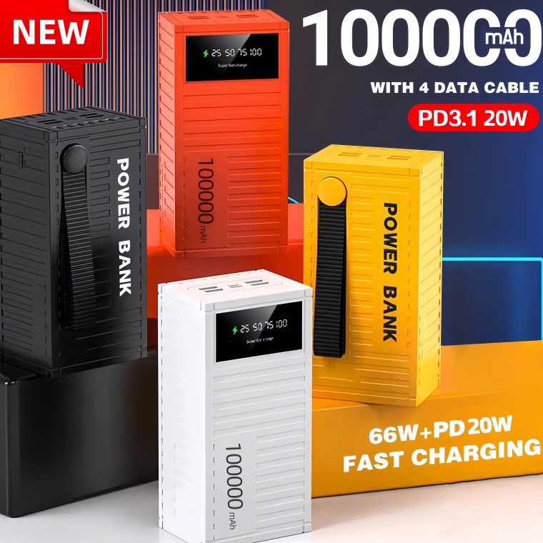 Model Baru JOKDEYE COD Powerbank Robot 1mAh Power Bank Harta Kontainer 66W PD2W Fast Charging 4 Outp