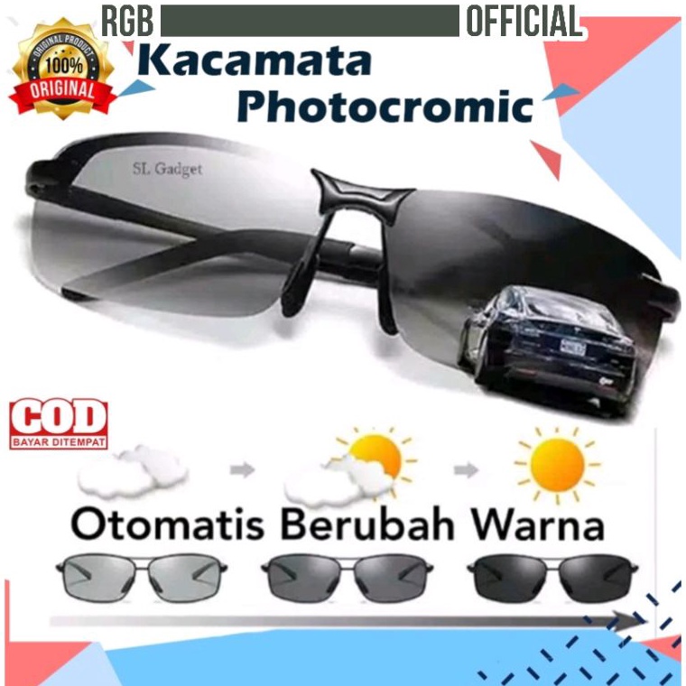 TERLARIS Kacamata Photocromic Pria Polaris Polarized Kekinian Anti Radiasi potocromic Antiradiasi Hi
