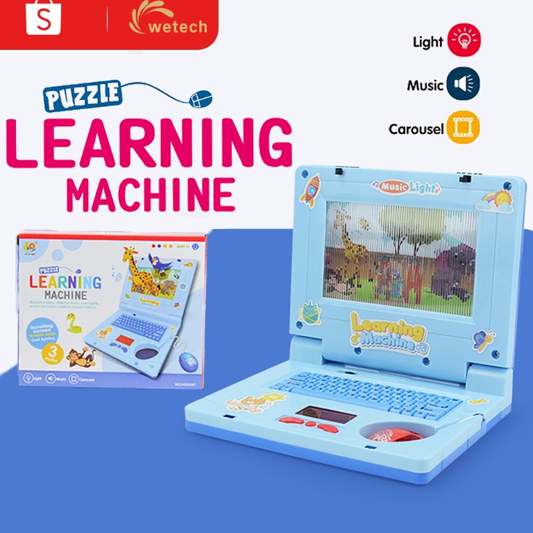 TERBARU WETECH Mainan Laptop Anak Mainan Anak Perempuan 3 tahun Learning Machine Notebook Laptop Mai