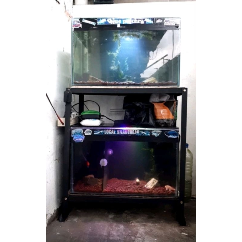 Rak aquarium 30x60 2 susun tinggi 8cm bongkar pasang