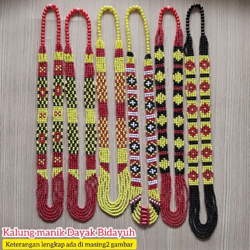 Kalung manik / kalung dayak / kalung manik dayak / kalung manik bidayuh / kalung dayak Kalimantan / 