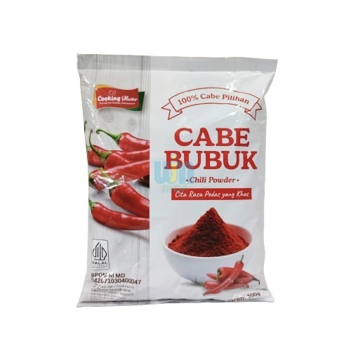 

Cabe bubuk Pedas 500gr Cooking Master