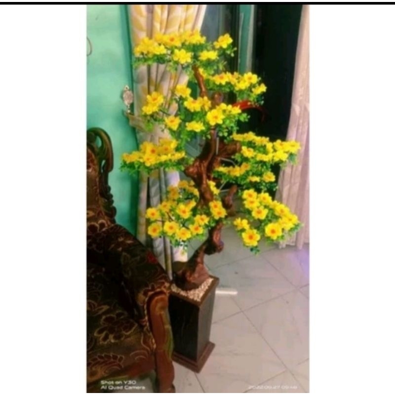 Pohon Hias Sakura Rimbun / Pohon Plastik Penghias Ruangan / Tinggi 140cm