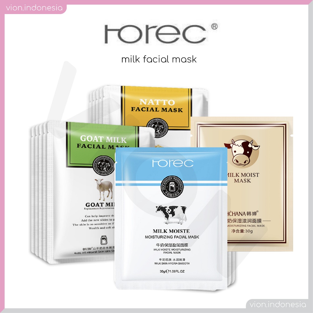 ROREC HCHANA Goat Milk Natto Plus Facial Sheet Mask RO001