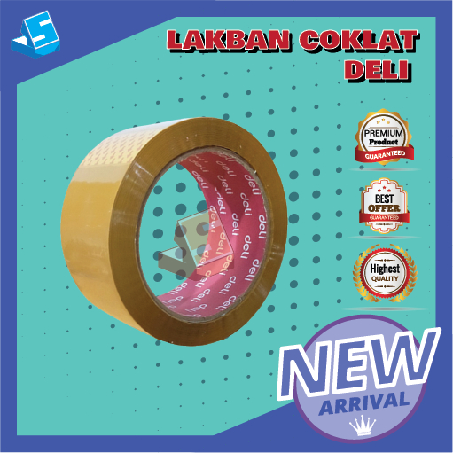 

Lakban Coklat Deli / Lakban Coklat / Selotip Multiguna / Lakban / Solasi Besar / Solasi kardus