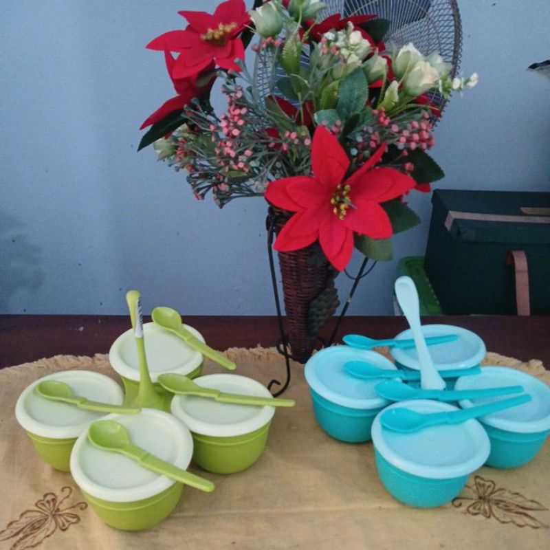 Blossom Condimate set TUPPERWARE Free Spoon