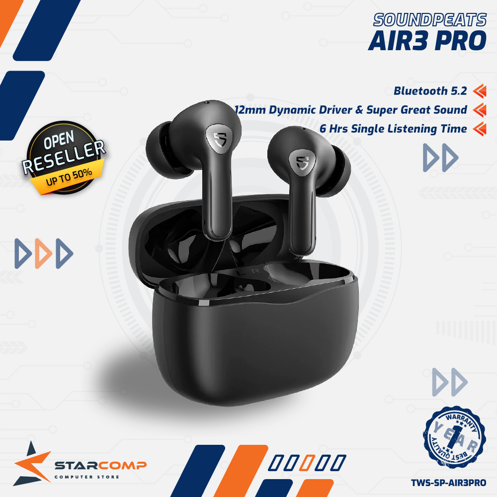 SoundPEATS Air3 Pro Hybrid TWS ANC True Wireless Earbuds AIr3pro Air 3