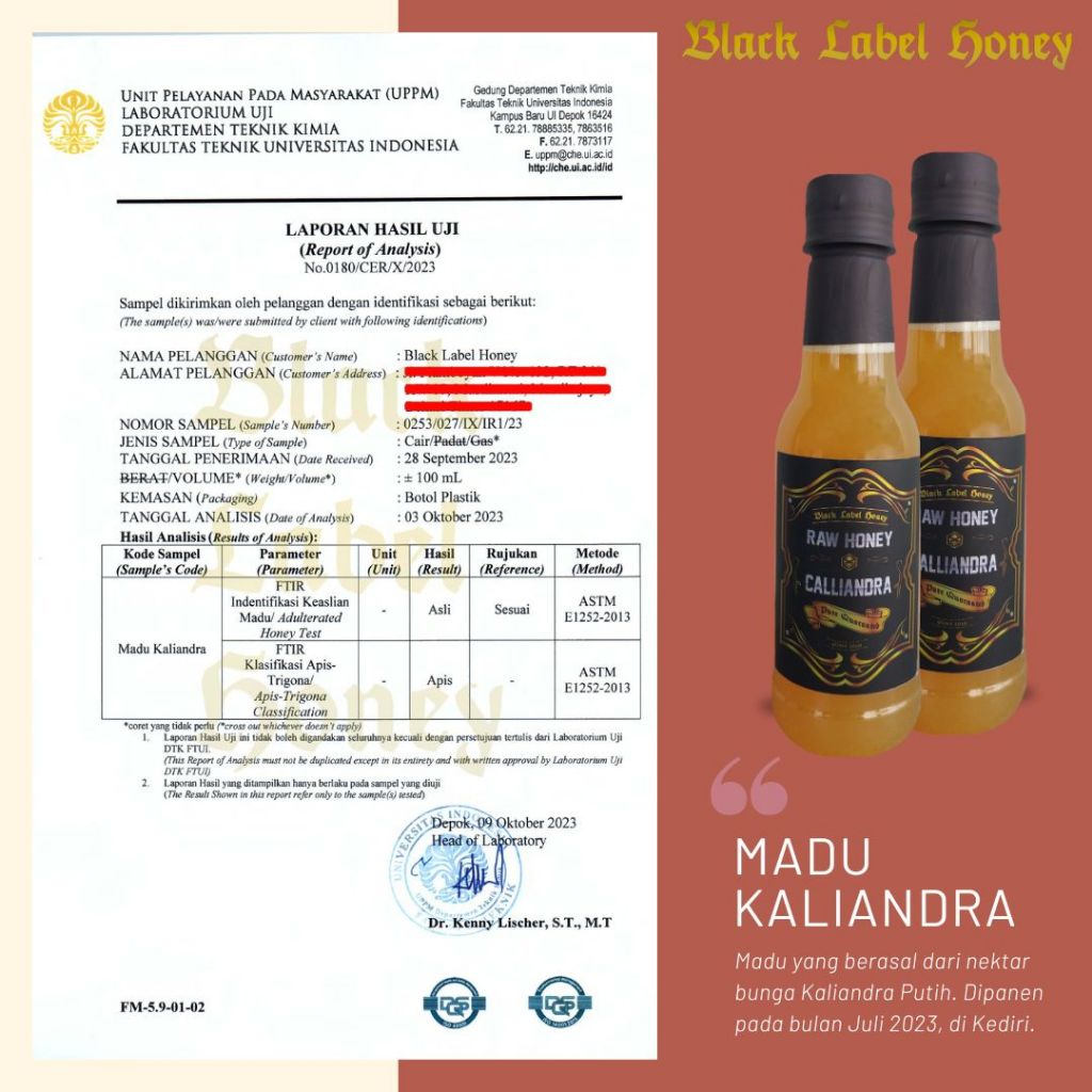 

Madu Asli Organik Nektar Original Honey Raw Honey 250 ml