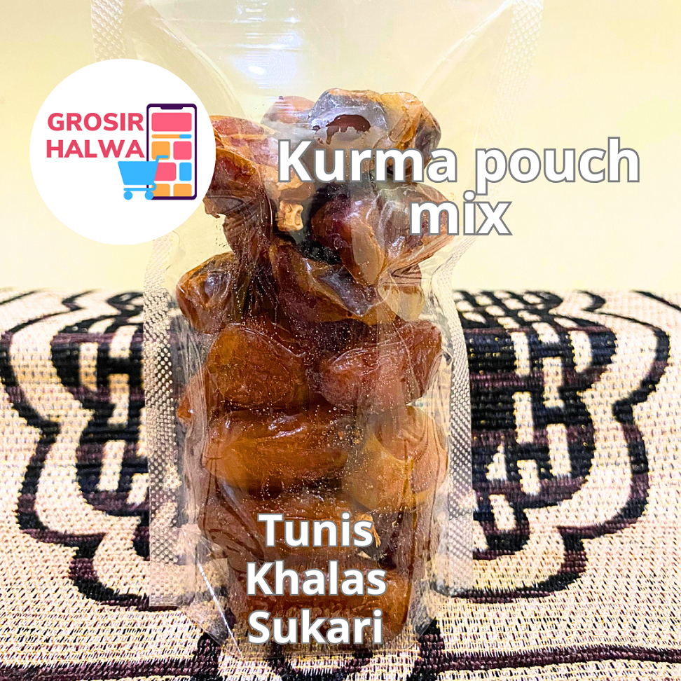 

Kurma Mix kemasan pouch Tunis Madu | Sukari | Khalas