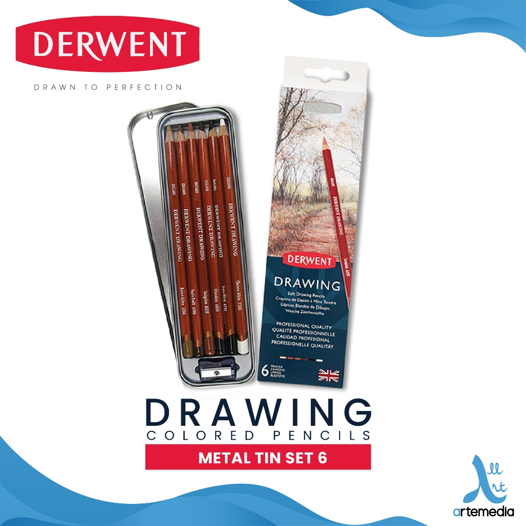 

Derwent Drawing 6 Pencil Color Metal Tin Set