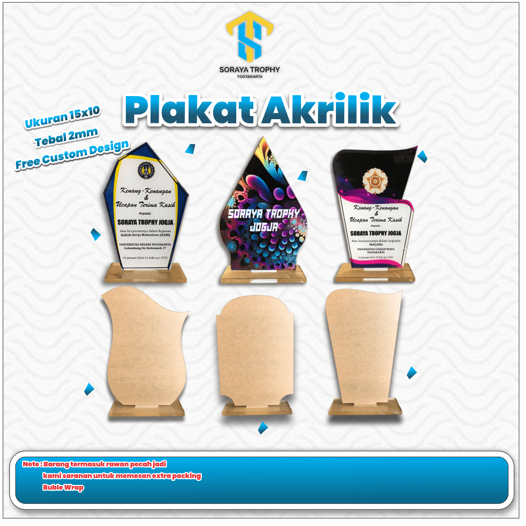 Plakat Akrilik Murah cinderamata kenang kenangan mungil Piala Murah vandel akrilik wisuda plakat akr