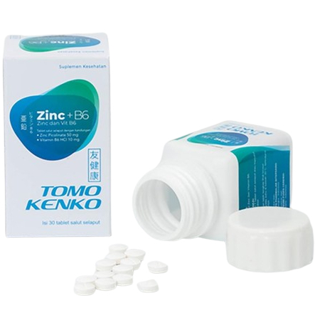 Tomo Kenko Zinc 50 mg + Vitamin B6 ( Kemasan Box )