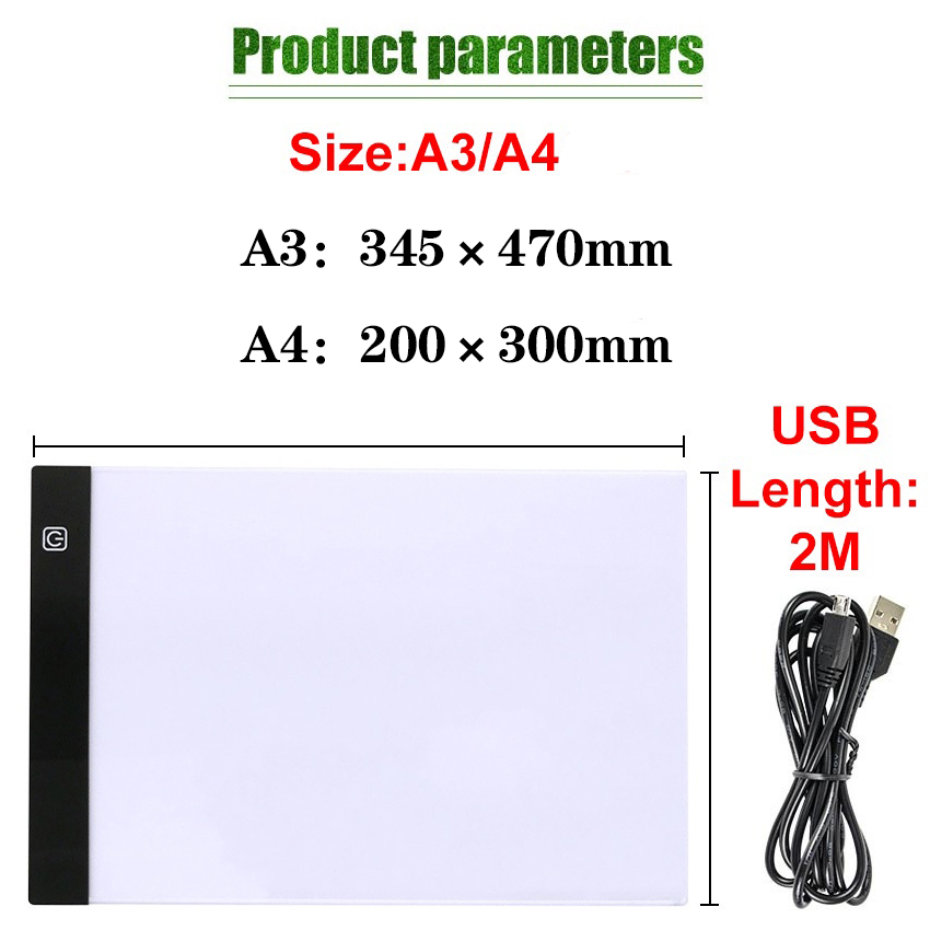 

NEW A3/A4 LED Drawing Tracing Board Stensil Board Papan Jiplak Gambar LED Anak & Dewasa Copy Board