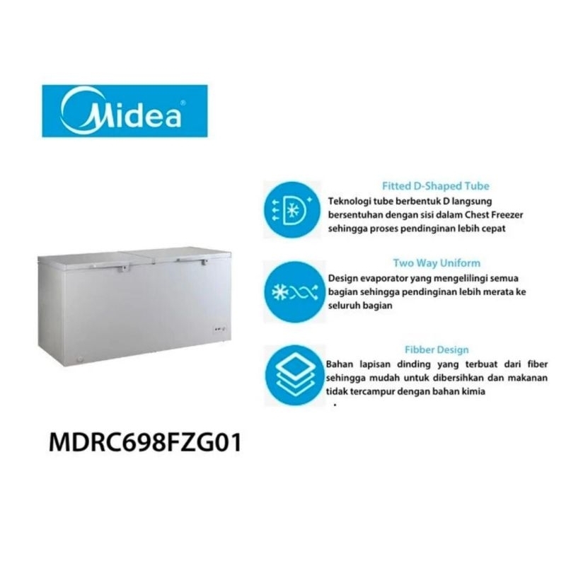 Chest Freezer  Midea MDRC698FZG01 600L