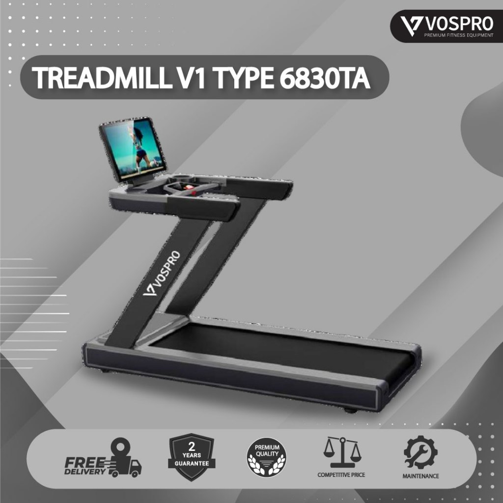 VOSPRO Treadmill Elektrik V1 Type 6830TA - Alat Olahraga Fitness Gym Komersial