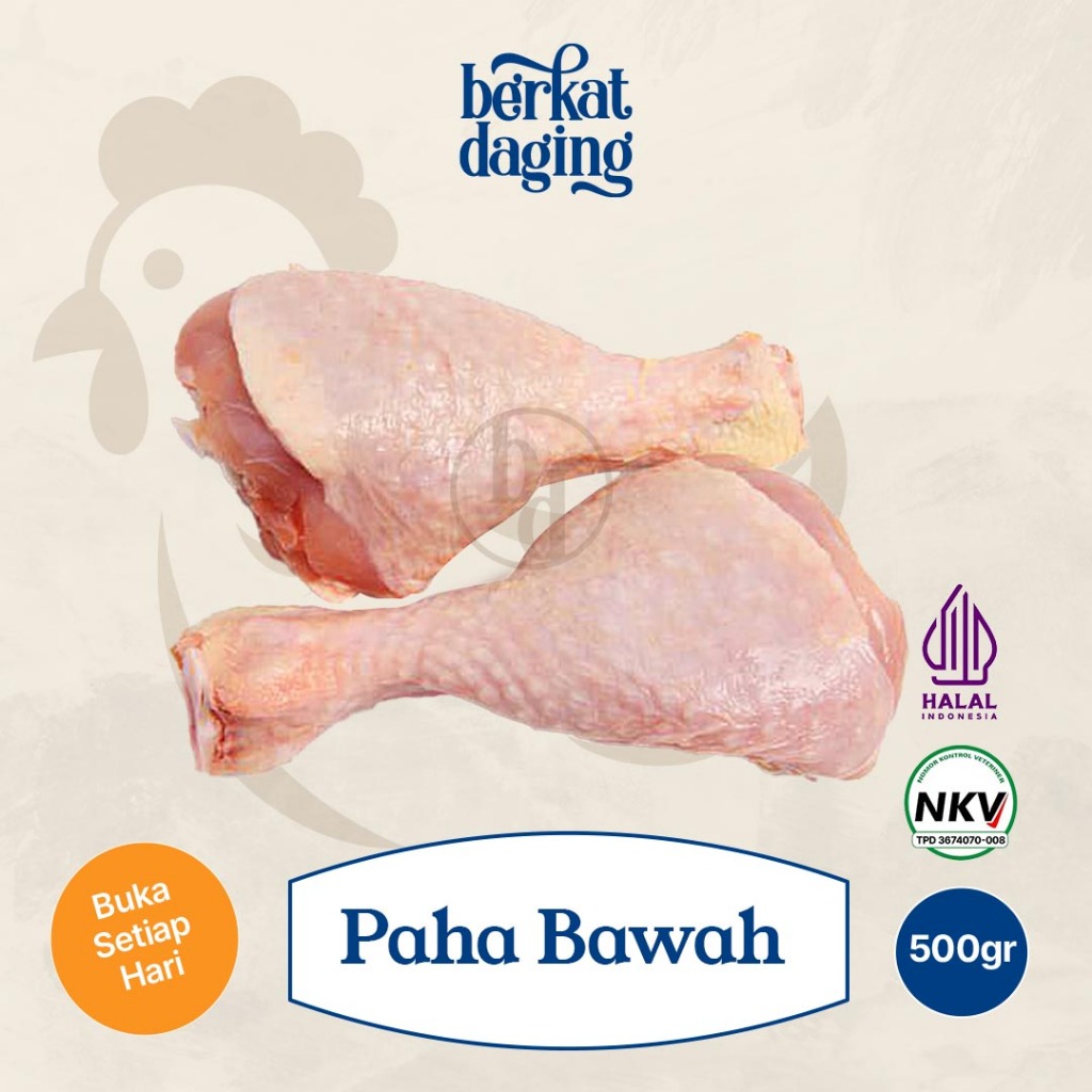 

Ayam Paha Bawah 500gr - Pentung Drumstick Chicken - BERKAT DAGING