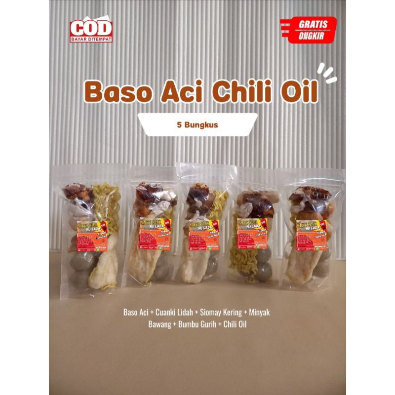 

Baso Aci Chili Oil Khas Nulada 5 Bungkus