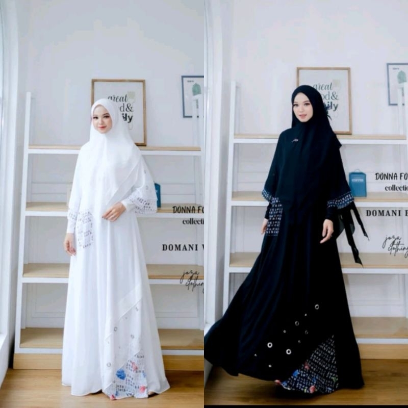 Domani black, domani white by jozaclothing gamis black joza gamis white joza gamis ceruty joza