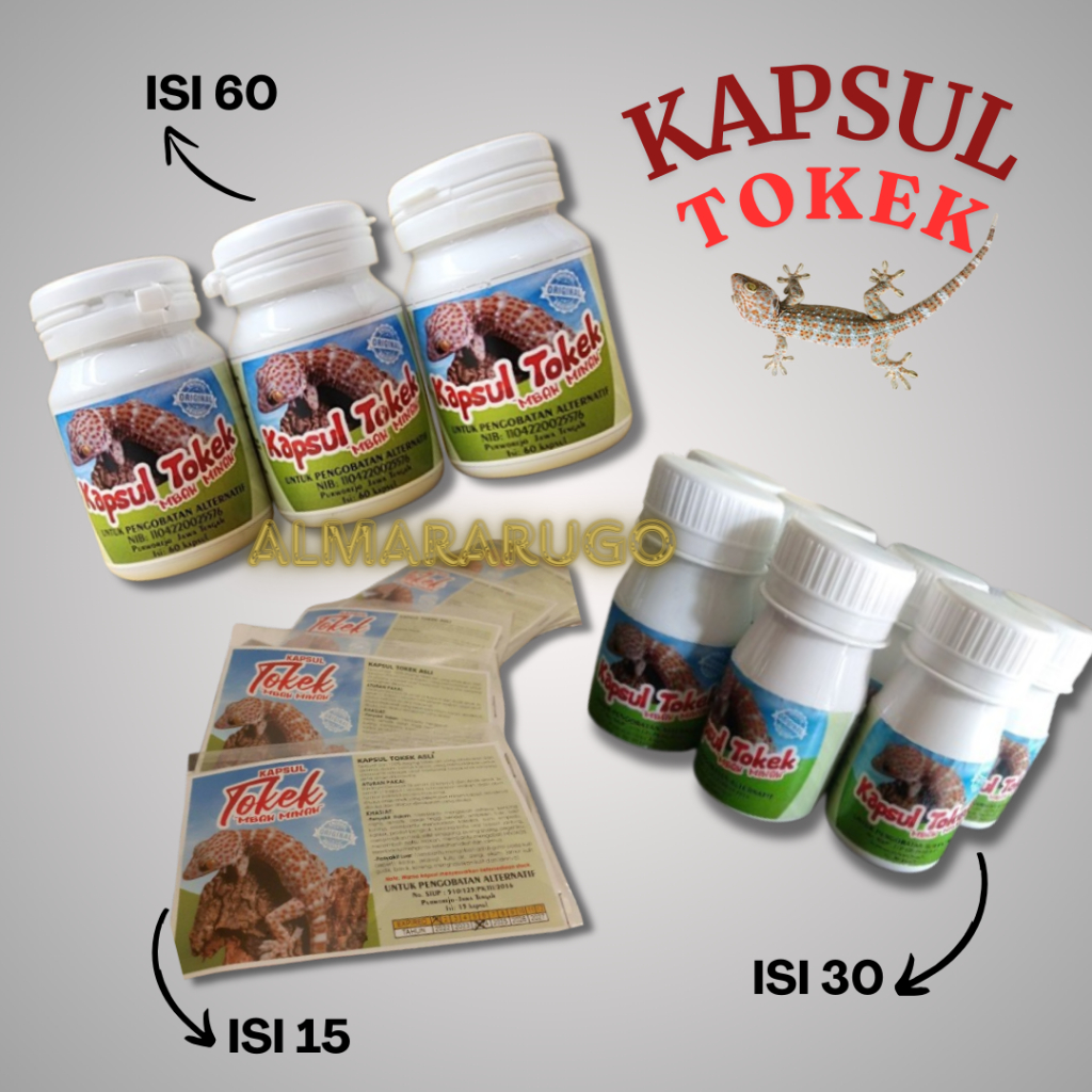 Kapsul Tokek Mbah Minah 100% Daging Tokek Asli