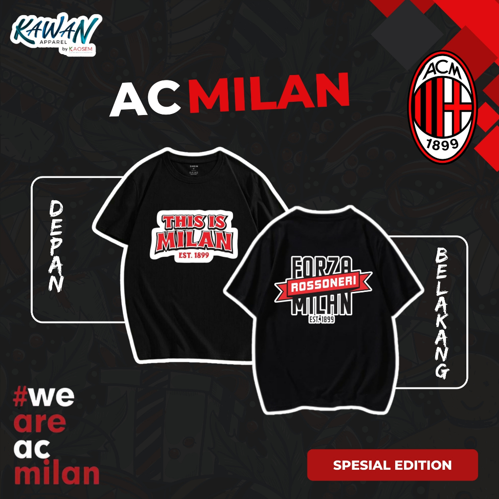 Kaos AC Milan/Kaos Sepak Bola/ACM Milan/Forza Milan
