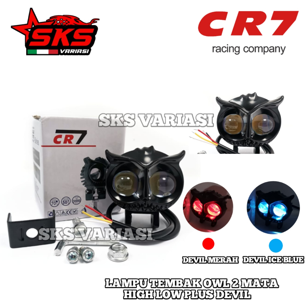 Lampu Tembak Owl 2 Mata Lampu Tembak Laser LED D2 Owl 2 Warna Waterproof Lampu Burung Hantu