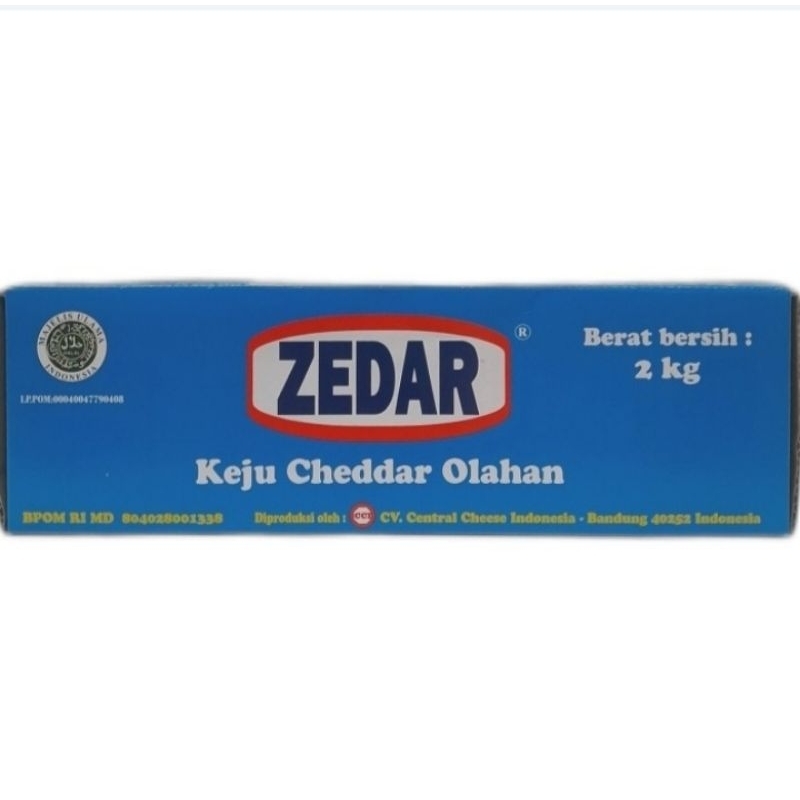 

Keju ZEDAR kemasan 2kg keju cheddar olahan