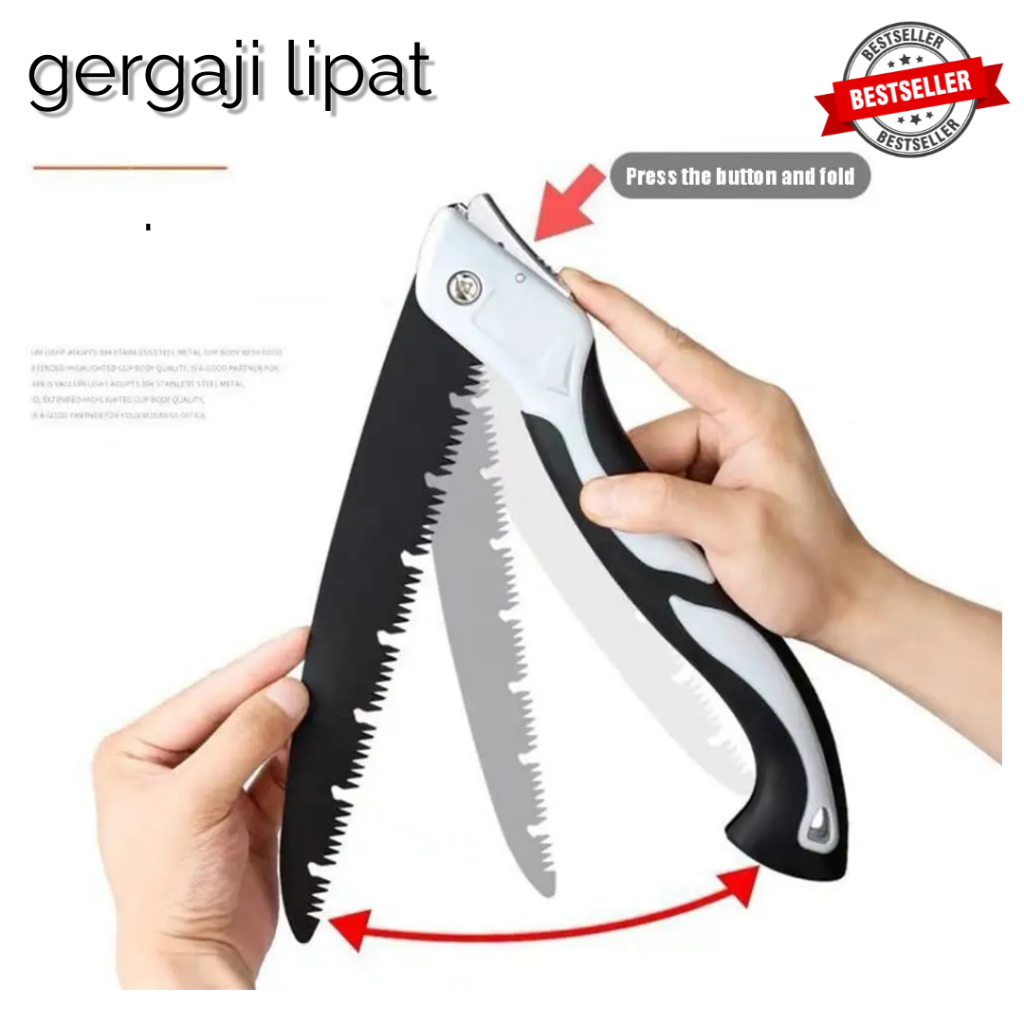 [ ORIGINAL ] Gergaji Lipat Portabel Folding Wood Hand Saw Multifungsi Graji kayu lipat otomatis anti