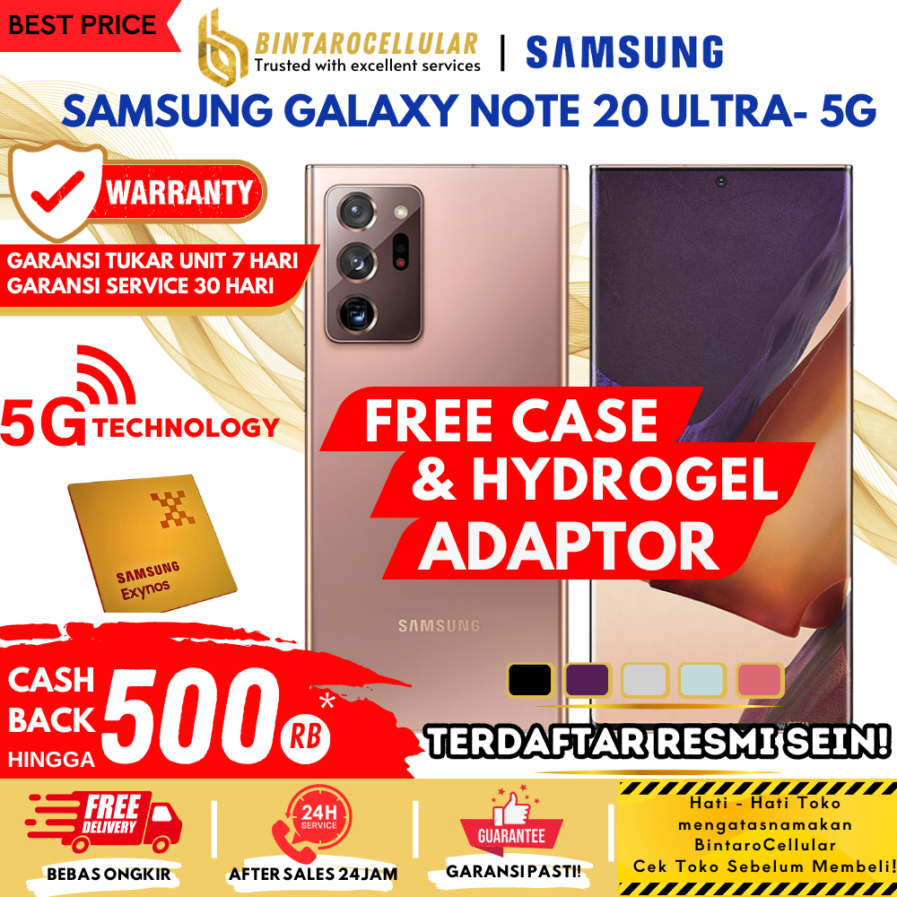 Resmi Sein Samsung Galaxy NOTE 20 ULTRA 512GB 256GB 128GB Second Original All Operator