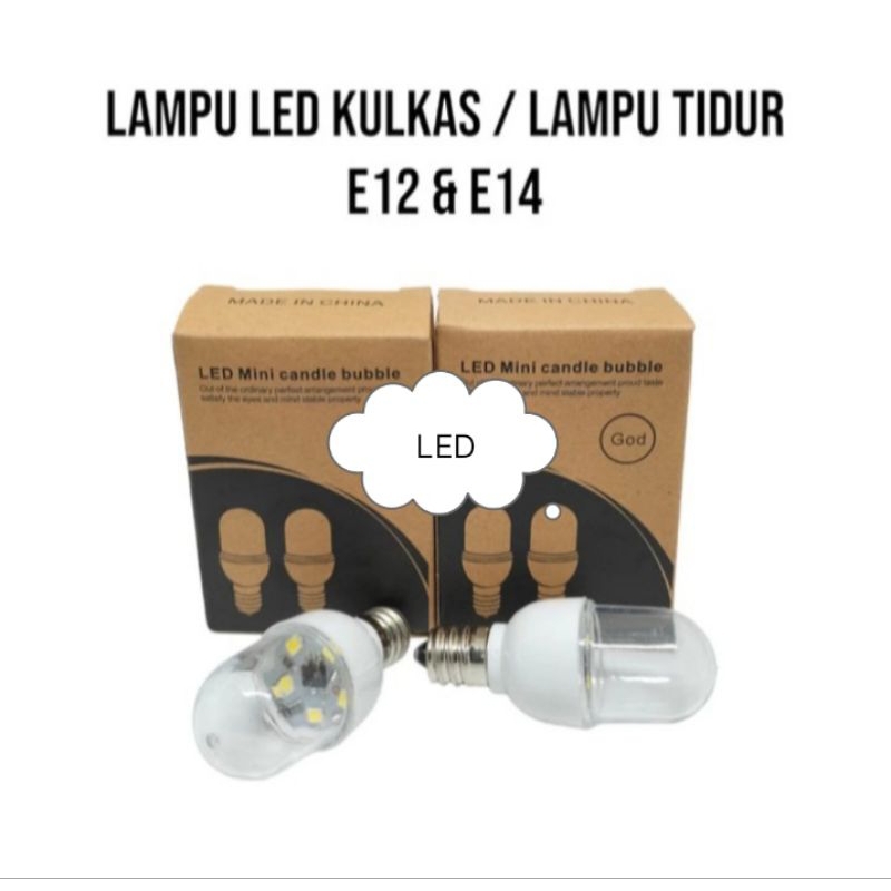 lampu kulkas / lampu lemari es e12 dan e14