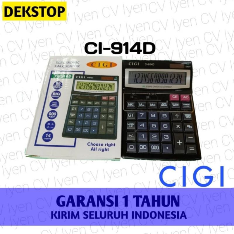 

Kalkulator Dekstop CIGI CI-914D /Kalkulator Cigi Murah