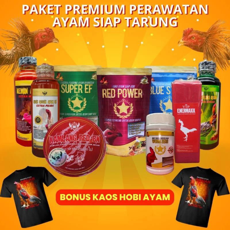 VIP  PAKET PREMIUM BONUS KAOS JAMU AYAM DOPING AYAM KEMIN AYAM JAMU AYAM LAGA MENTAL FULL AYAM AGRES