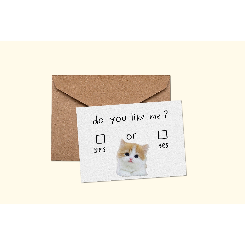 

Do You Like Me  DIY Kartu Ucapan / Greeting Card / Postcard
