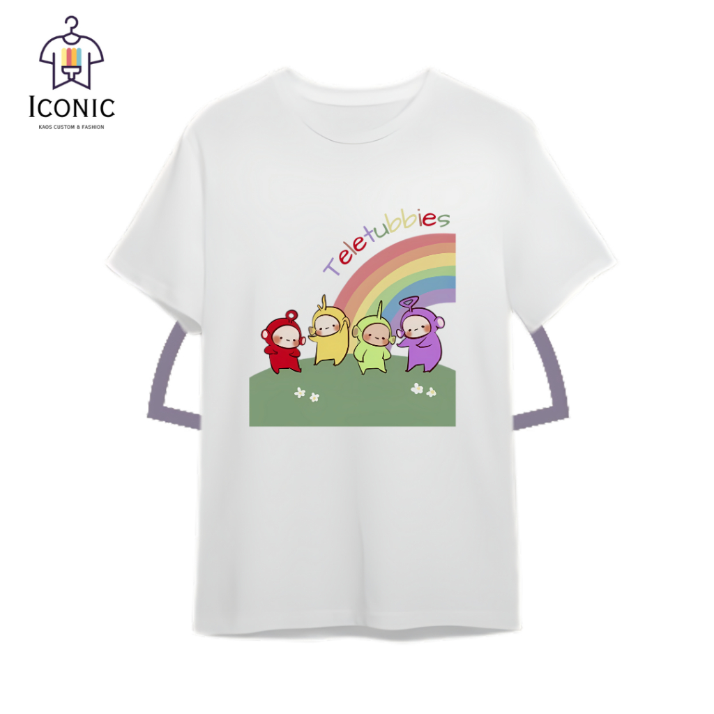 BAJU KAOS LUCU TELETUBBIES UNTUK WANITA/PRIA