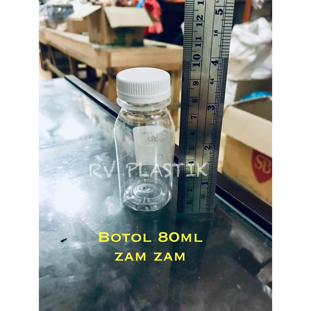 BOTOL PLASTIK KECIL/BOTOL PLASTIK 80 ML/Botol 80ML zamzam ( minimal 12 botol )