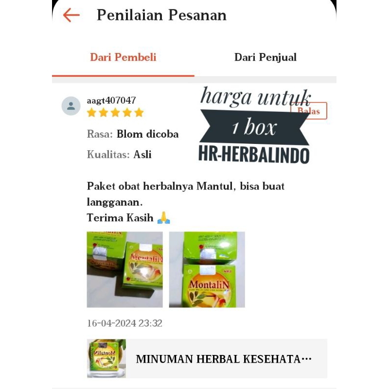 

MINUMAN HERBAL PEGAL LINU(M-O-N-T-A-L-I-N-E)