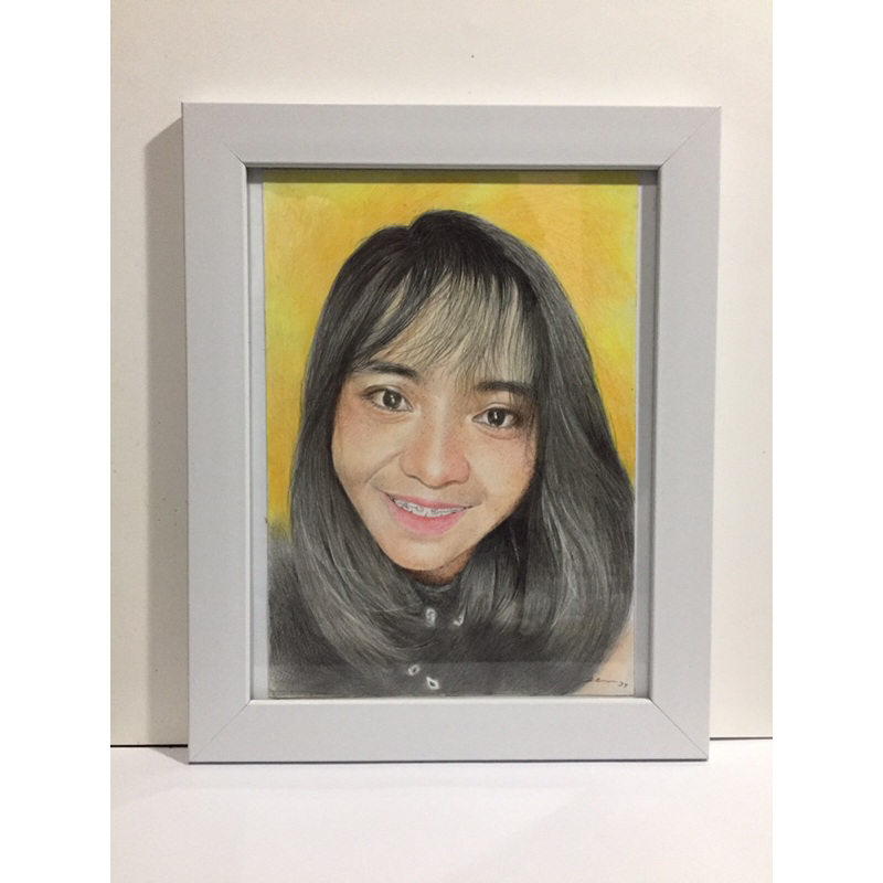 KADO LUKIS WAJAH | LUKISAN PENSIL REALIS 1 WAJAH A5 WARNA | HANDMADE
