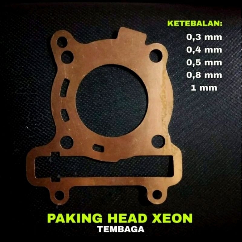 Paking head Paking kop gasket head tembaga Yamaha xeon ukuran 0,3mm/0,4mm/0,5mm/0,8mm/1mm handmade n