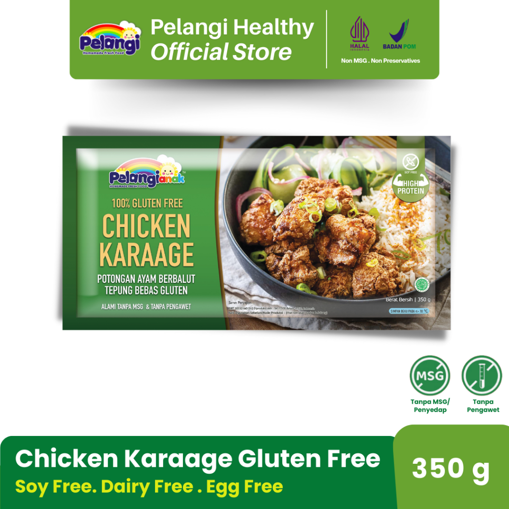 

PELANGI Chicken Karaage Gluten Free - Egg Free Dairy Free No MSG No Preservatives Halal BPOM