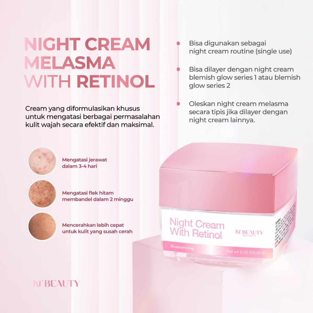 Night Cream Melasma bundling hydra glowing10X mencerahkan