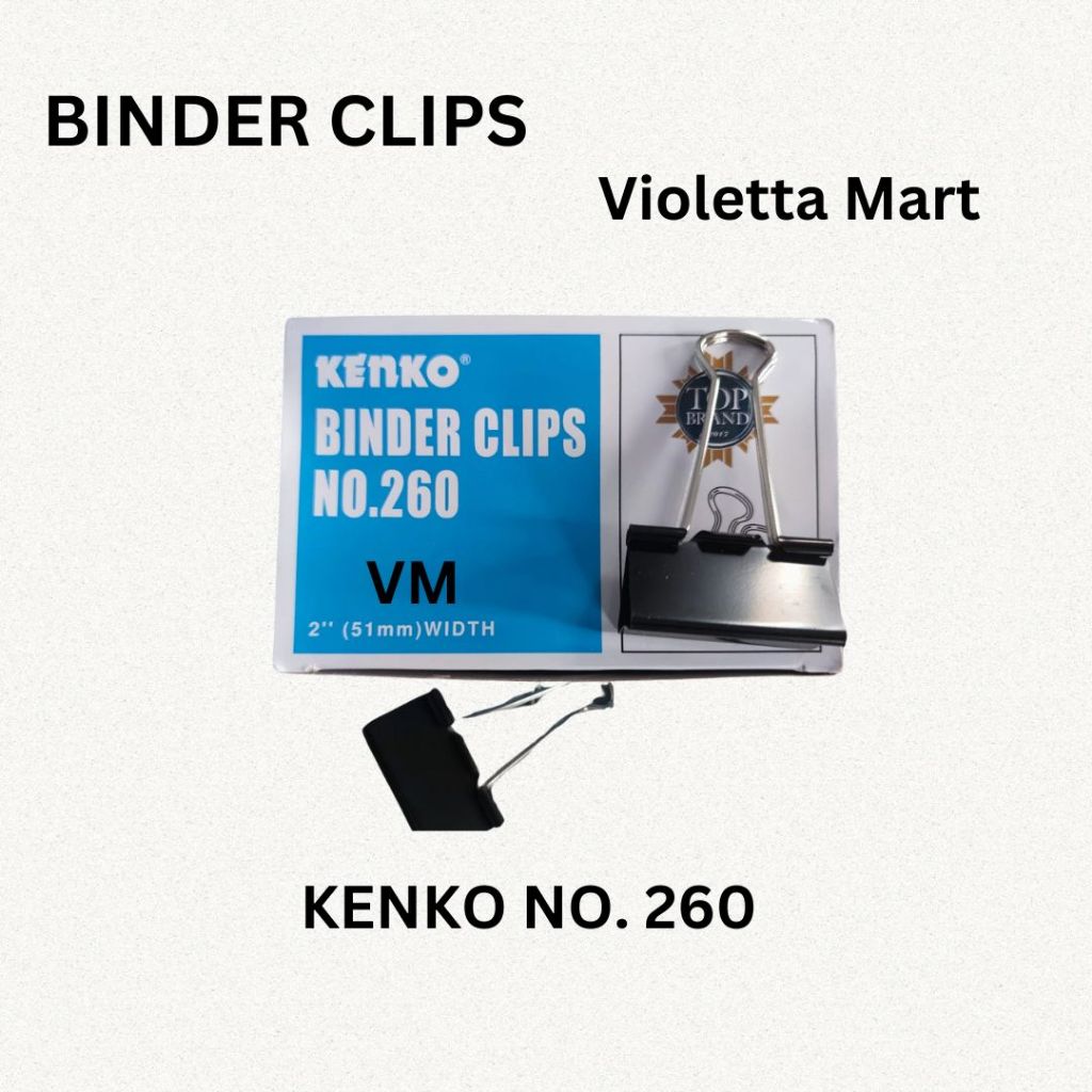 

Kenko - Binder Clips / Penjepit Kertas No 260 1 Dozen kecil (12pcs)