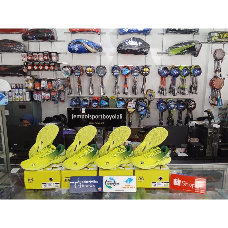 SEPATU BADMINTON RS ROSOBIN 16 - LEMON