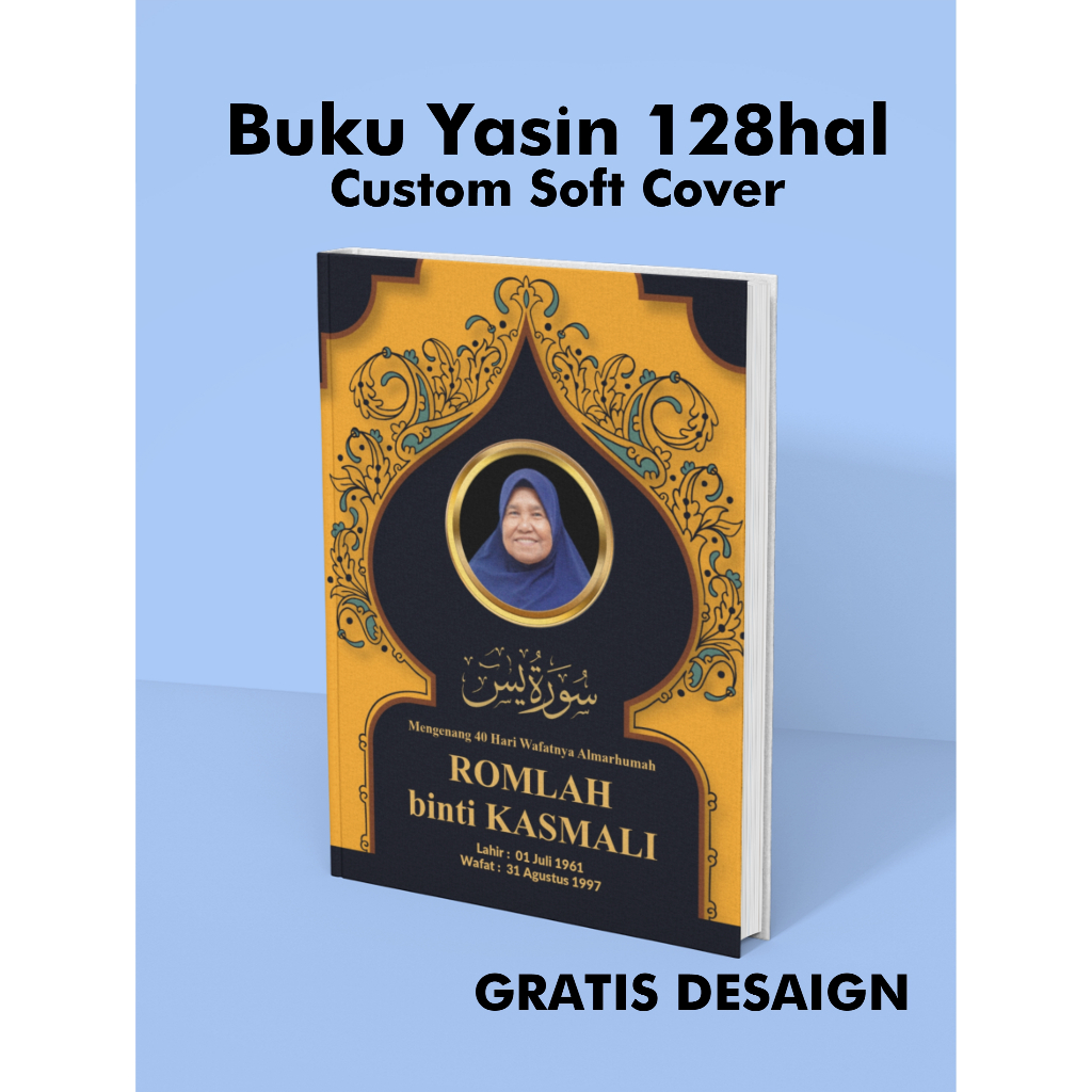 CETAK BUKU YASIN TERMURAH || DESAIN PREMIUM || BUKU YASIN CUSTOM Cetak Yasin dan Tahlil Foto Murah