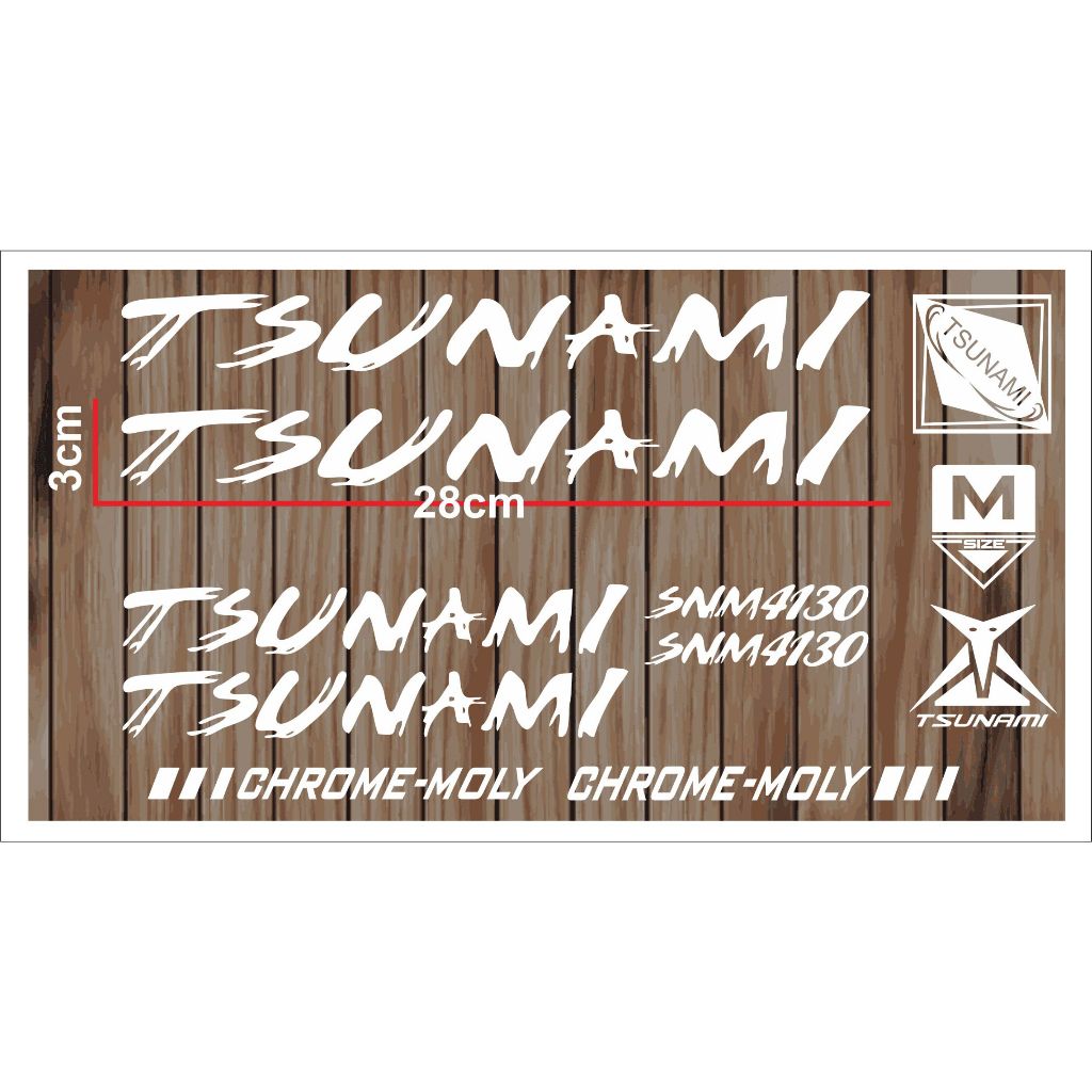 sticker cutting frame fixie tsunami sticker sepeda tsunami SNM4130