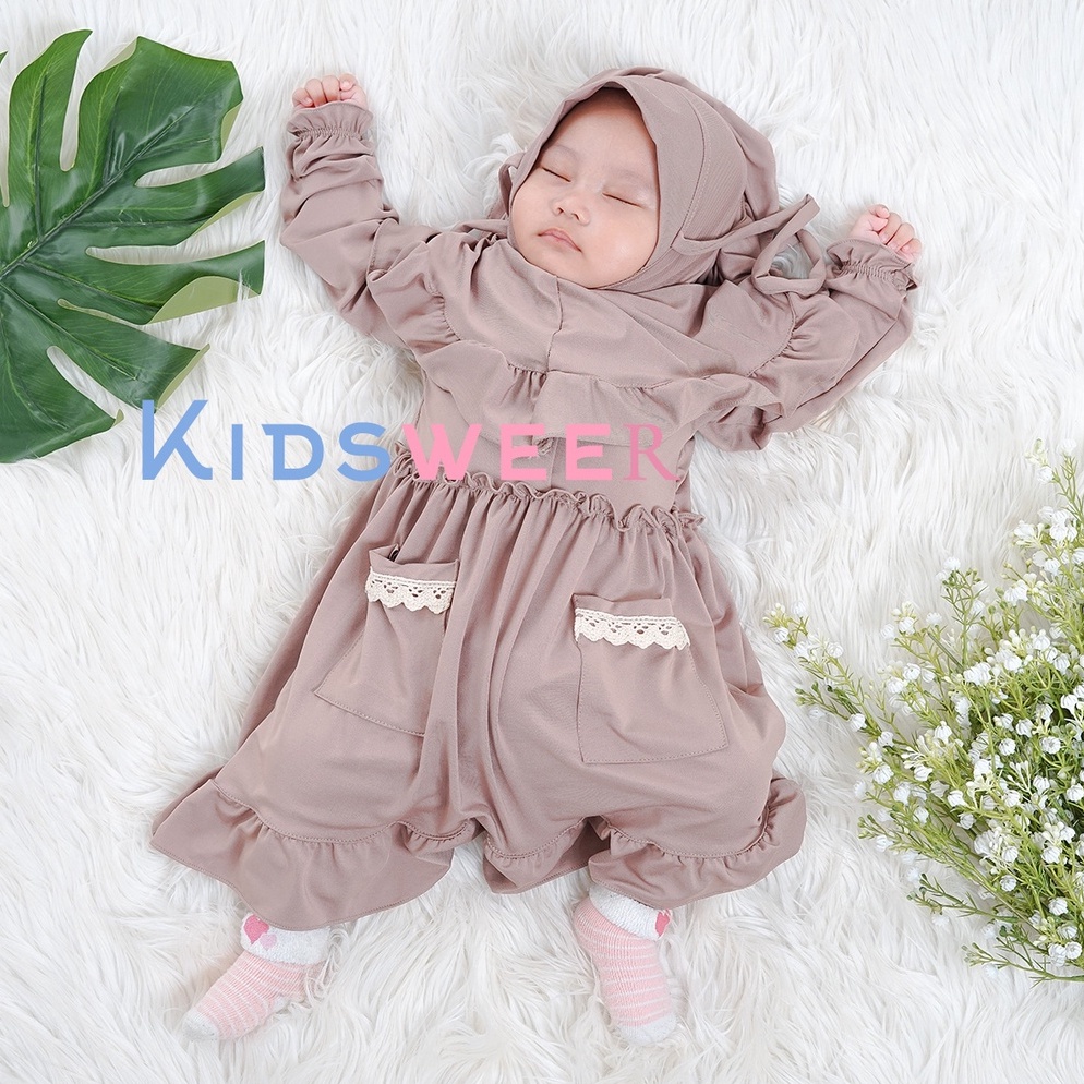 KODE J5L Gamis bayi perempuan newborn lucu Adeeva 6 bulan 6 12 bulan 1218bln Baju Anak Perempuan Gam