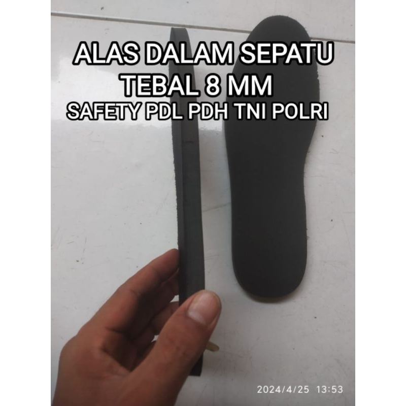 insol alas tebal 8 mm insole alas sepatu safety PDL PDH TNI POLRI