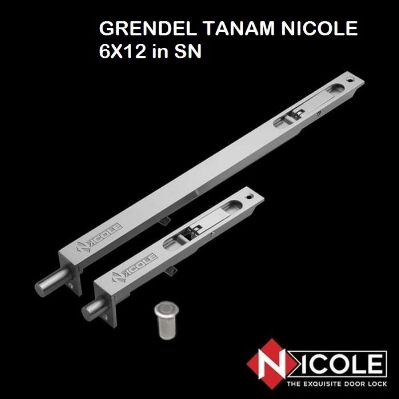 Grendel tanam pintu 6"+12" inch Grendel slot pintu